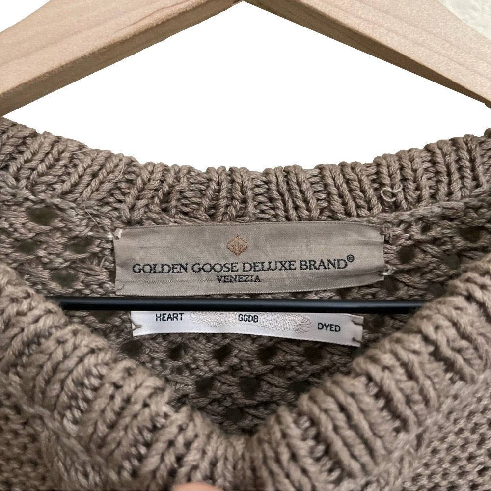 Golden Goose Chunky Knit Sweater – Taupe Brown Cozy Luxe – M - Picture 4 of 10